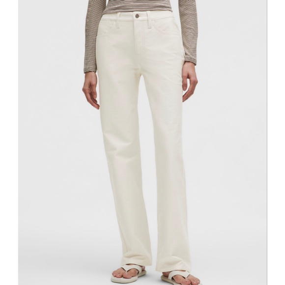 Lululemon Pants - Women's Lululemon EasyFive Mid-Rise Relaxed Straight Pant 27 Beige